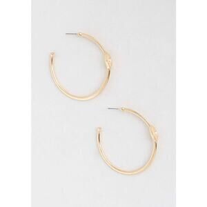 NTW Modcloth See everything Earrings gold hoops evil eye stone